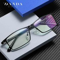 2020 Business Anti-Blue Light Glasses 2316 Mens Retro Small Square Flat Mirrors Classic Glasses Frame Can Be Matched With Myopia