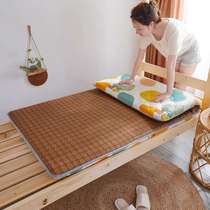 Student dormitory mattress winter and summer dual-use thickened double-sided rattan mat feather velvet folding bed and breakfast home mattress
