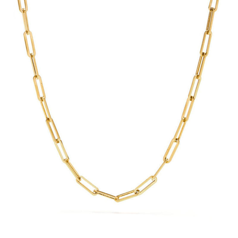 New Minimalist Gold, Silver, and Rose Gold Paperclip Necklaces and Paperclip Bracelets Jewelry