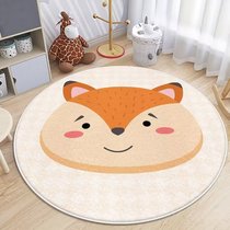 2024 Cartoon Round Living Room Carpet Imitation Cashmere Home Childrens Room Cooling Foot Mat Bedroom Bedside Blanket Computer