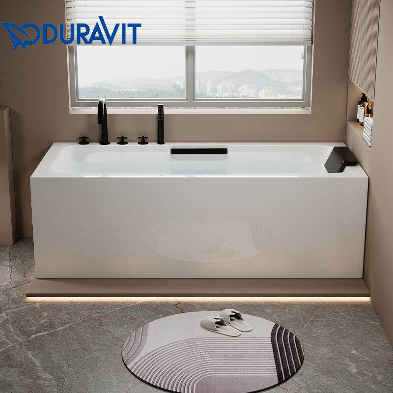 Duravit Household Bathtub Seamless Integrated Adult Bathtub No-Installation Freestanding Bathtub for Hotels, Guesthouses, and Homestays