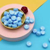 10pcs I LOVE MOM And DAD Silicone Beads Food Grade Baby Chew