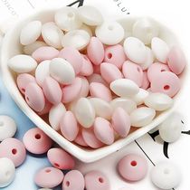 Cute-idea 20pcs Silicone Beads Lentil 12mm Perle Silicone Te