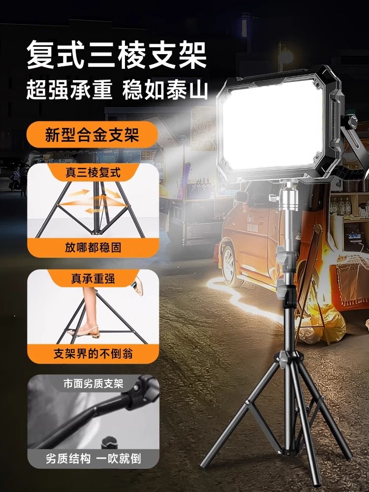 Rechargeable Emergency Light, Outdoor Camping Magnetic Led Light, Ultra-Long Battery Life, Street Stall Night Market Light, Super Bright