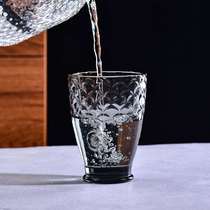 Manufacturer koi fish-shaped water cup set 4 pieces for home living room beverage glass set cup creative gift spot