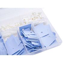 300PCS盒装TO-220矽胶片电子管硅胶垫片导热矽胶片绝缘片TO-3套装