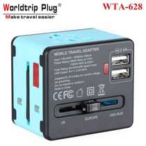 2 4A smart dual USB travel conversion socket European standard to British standard adapter German standard conversion plug