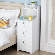 Original wood ultra - narrow bedside cabinet 20 25 30cm minimal bedroom cabinet with five - bucket cabinet