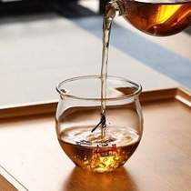 Teapot Kungfu brings flower tea with heat-resistant green transparent high-resistant lead-free green health-preserving glass small teapot teapot with lid