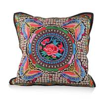 Guangxi Zhuang Brocade Zhuang Embroidery Ethnic Style Miao Embroidery Sofa Cushion Cover Pillow Cover Cushion 45x45