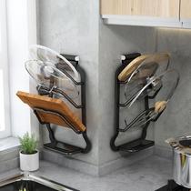 Kitchen multi-layer storage rack space aluminum punch-free pot lid kitchen storage rack pot lid universal wall-mounted pot lid rack