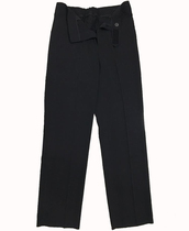 Slip material basketball referee pants 2023 new style with Velcro elastic at the back smooth drape extra long