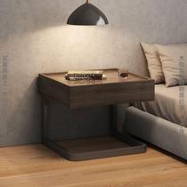 The wood leaders suspended bedside table is simple and modern bedside table. Internet celebrity creative bed is light luxury and has a high-end sense of head storage rack.