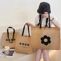 Womens clothing store non-woven portable shopping bags for packaging clothes gift packaging bags with customized logo