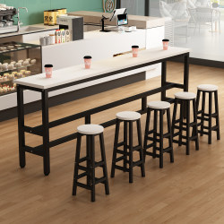 Bar Table Simple Wall Long Table Commercial Bar Milk Tea Shop Table and Chair Combination Balcony Partition High Table Narrow Table