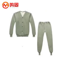 Minggu velvet jacket and trousers suit labor protection clothing plus velvet to keep warm and cold-proof suitable for coal miners small size 165-170