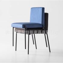 Nordic dining chair modern minimalist leisure back chair fabric hotel chair study restaurant high elastic foam sponge
