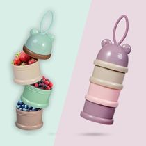 3-Layer Cartoon Baby Formula Milk Storage Container for Port