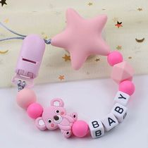 Baby pacifier chain silicone pentagram pacifier Clips