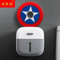 Powder room toilet tissue box toilet paper rack roll toilet paper box punch-free toilet paper box toilet paper