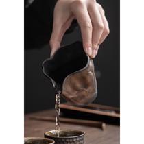 Kiln-turned coarse pottery special-shaped fair cup ceramic Japanese retro Kung Fu tea sea tea divider pouring tea male cup Gongdao tea cup