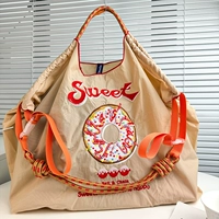 Бежевое мороженое большой размер [оранжевый плечевой ремешок]