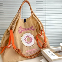 Бежевый большой пончик, бретели