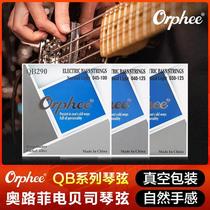 Orphee electric bass strings nano-coated anti-rust 4 5 6 string set of six electric bass strings