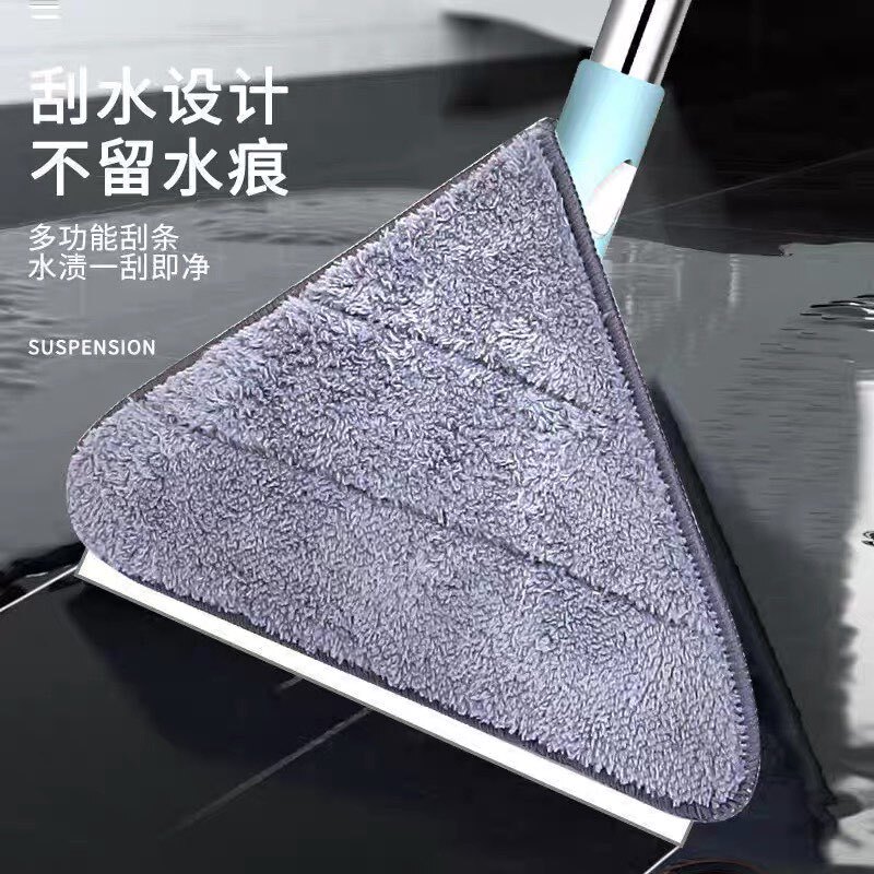 Universal Triangular Mop for Cleaning Ceiling Dust, Kitchen Walls, and More, with an Extendable Telescopic Handle Universal Triangular Mop for Cleaning Ceiling Dust, Kitchen Walls, and More, with an Extendable Telescopic Handle