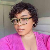 TR90 new simple large frame anti-blue light flat mirror European and American ins glasses frame ladies elegant glasses frame