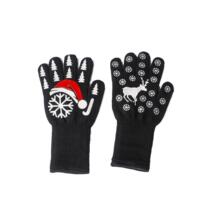 Christmas high temperature resistant barbecue gloves Thanksgiving roast turkey anti-scalding heat-insulating flame-retardant microwave oven gloves