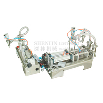 Pneumatic food chemical liquid filling machine daily chemical quantitative filling machine horizontal plunger pump adjustable 3-15000ml