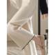 White Chenille Wide-Leg Pants for Women 2024 New Winter Style Loose High-End Feel Petite High-Waisted Straight Casual Pants