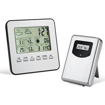 Wireless indoor and outdoor temperature and humidity meter weather station alarm clock electronic wireless thermometer