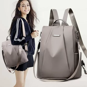 Backpack ຄົນອັບເດດ: ສະເຫຼີມສະຫຼອງອິນເຕີເນັດສໍາລັບແມ່ຍິງ 2023 ພາກຮຽນ spring ແລະ summer texture ສະບັບພາສາເກົາຫຼີ versatile ຂະຫນາດໃຫຍ່ຄວາມອາດສາມາດງ່າຍດາຍແມ່ຍິງ backpack ຕ້ານການລັກ