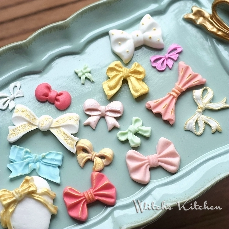 Silicone Fondant Sôcôla Đất sét Handmade Xà phòng Khuôn phổ quát Nhỏ Bow Toàn diện Toàn diện Tùy chọn - Tự làm khuôn nướng