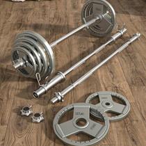 Barbell set big hole Austrian rod painted barbell piece home fitness squat weightlifting equipment 20kg 100kg