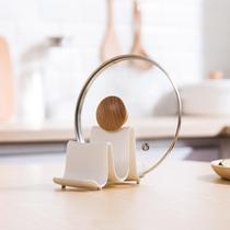 Kitchen pot lid rack countertop pot lid storage rack household spatula storage rack cutting board rack drainable chopping board rack