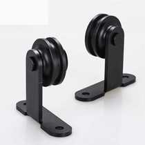 American barn door hanging wheel track top-mounted sliding door extremely narrow glass sliding door barn door pulley hardware accessories