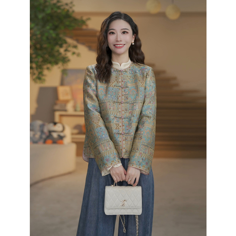 【Lei Jin·Zhi】New Chinese-Style Silk Top Made of Mulberry Silk, 2026 Autumn New Model, Reversible Women's Jacket
