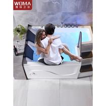 Double parent-child bathtub mandarin duck bath walk-in massage bathtub acrylic couple bathtub thermostatic bathtub
