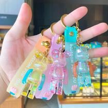 Violent bear doll pendant key chain cartoon crystal car key pendant gift acrylic key chain