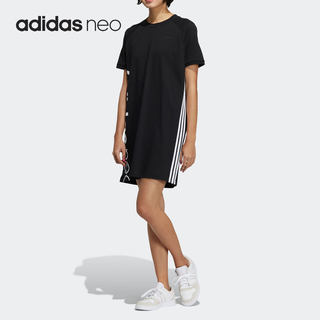 Adidas/阿迪达斯正品当季新款女子短袖休闲运动连衣裙 H61974