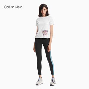 CK运动2021春夏新款女装时尚趣味涂鸦印花圆领短袖T恤4WT1K136