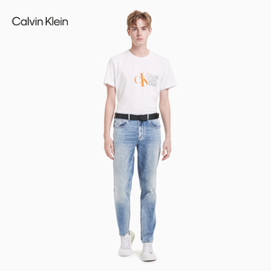 CK Jeans2021春夏新款男士可翻转双面金属LOGO板扣牛皮腰带HC0637