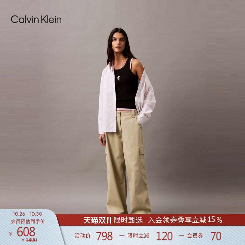 Ck Jeans Spring and Autumn Women's American Retro Trendy Multi-Pocket Straight Casual Sports Cargo Pants Long Pants Ck Jeans Spring and Autumn Women's American Retro Trendy Multi-Pocket Straight Casual Sports Cargo Pants Long Pants