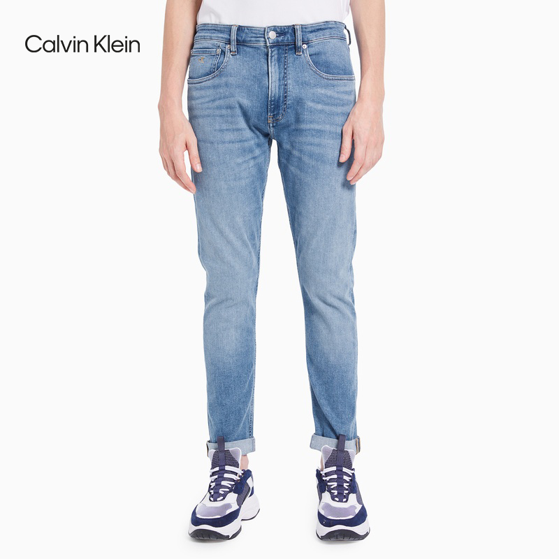 CK Jeans2021 autumn/winter men's light blue washed wedge version jeans CKJ055 J317949