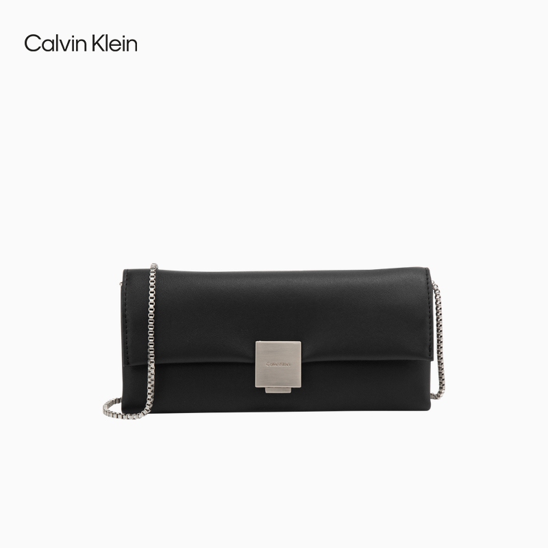 Ck Women's Bag, Fashionable and Niche, Portable, Casual, Commuter Style, Square Metal Buckle, Flip-Top Chain, Mobile Phone Shoulder Bag, Gift