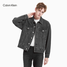 Куртка ck jeans2021春夏新款男装翻领牛仔外套j318272