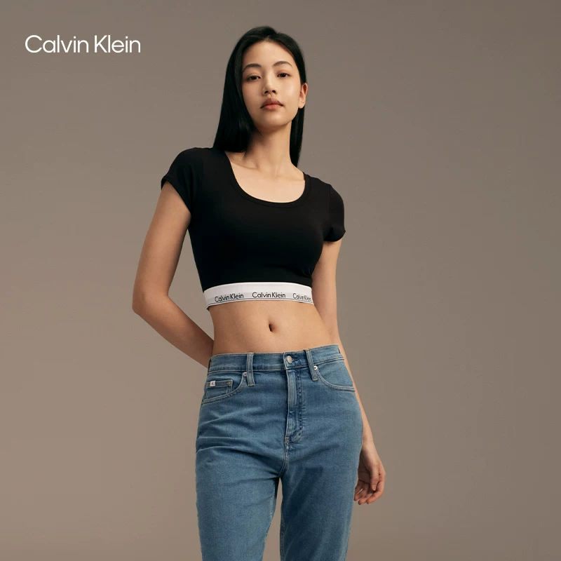 [CK Curve Cup Modern Attraction Belt] Удобство белья CK женский Push-Up чашка открывающая талия облегающая майка расширяющее бюстье